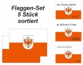 Aufkleber-Set<br>Tiroler Flagge / Fahne<br>verschiedene Größen