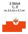 Bild 2 von Aufkleber-Set<br>Tiroler Flagge / Fahne<br>verschiedene Größen